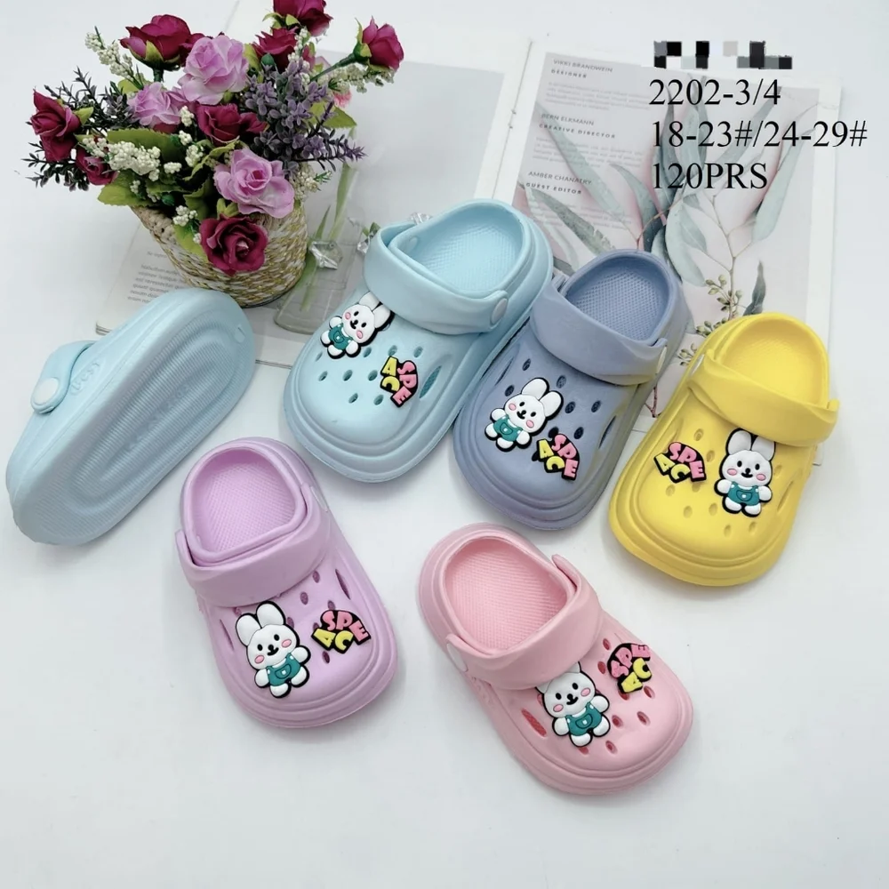 NWT Kids Cute Bunny Clogs Unisex Crocs Nonslip sandals (Size:12 Months-5 Years)